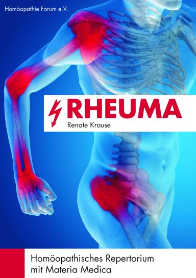 Titelbild mit dem Wort "RHEUMA" und Illustrationen von schmerzenden Gelenken.
